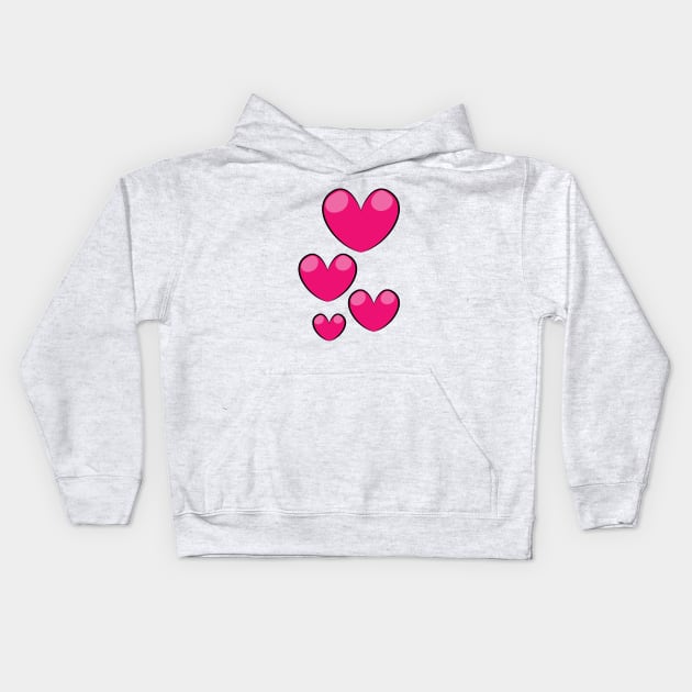 Love Hearts Kids Hoodie by nickemporium1